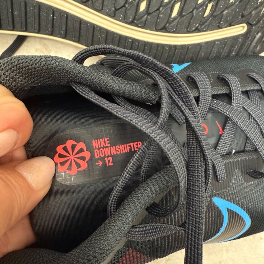 Nike Running Downshifter 12 Dark Smoke Grey/Blue sneakers Men's Size 13 - Picture 6 of 9